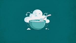 cloud and bowl graphic illustration